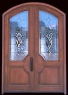 Stained glass entry door
