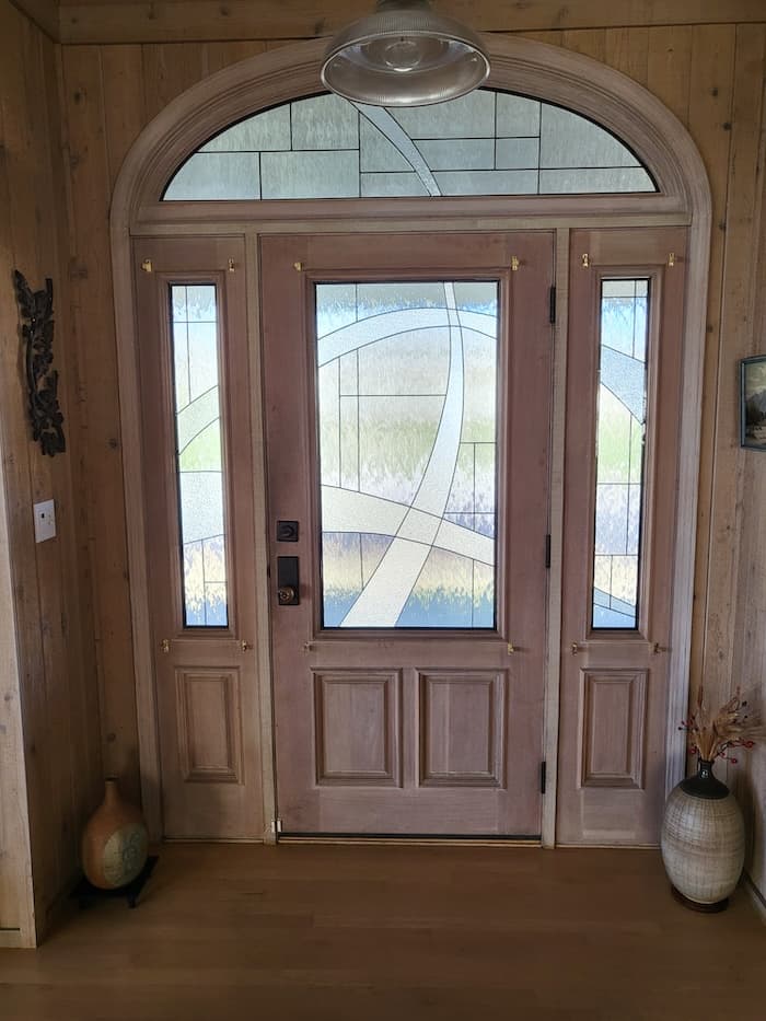 Custom doorway glass